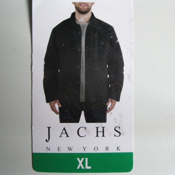 Jachs Men's black button down Sherpa Lined Wool blend Shirt Jacket , XL (0814)
